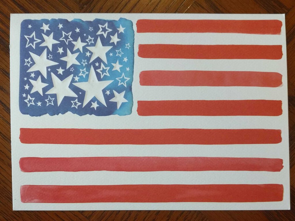 NEW Greeting Card - American Flag - BLGEN 100-51505