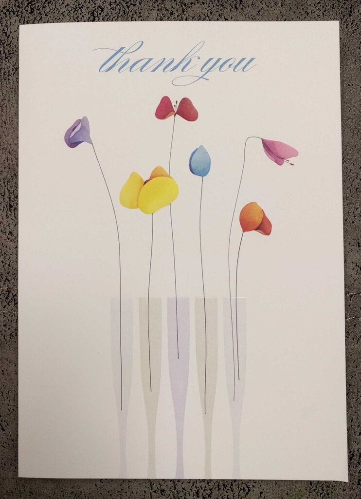 NEW Greeting Card - Thank You Thin Flowers - TYGEN 100-61925