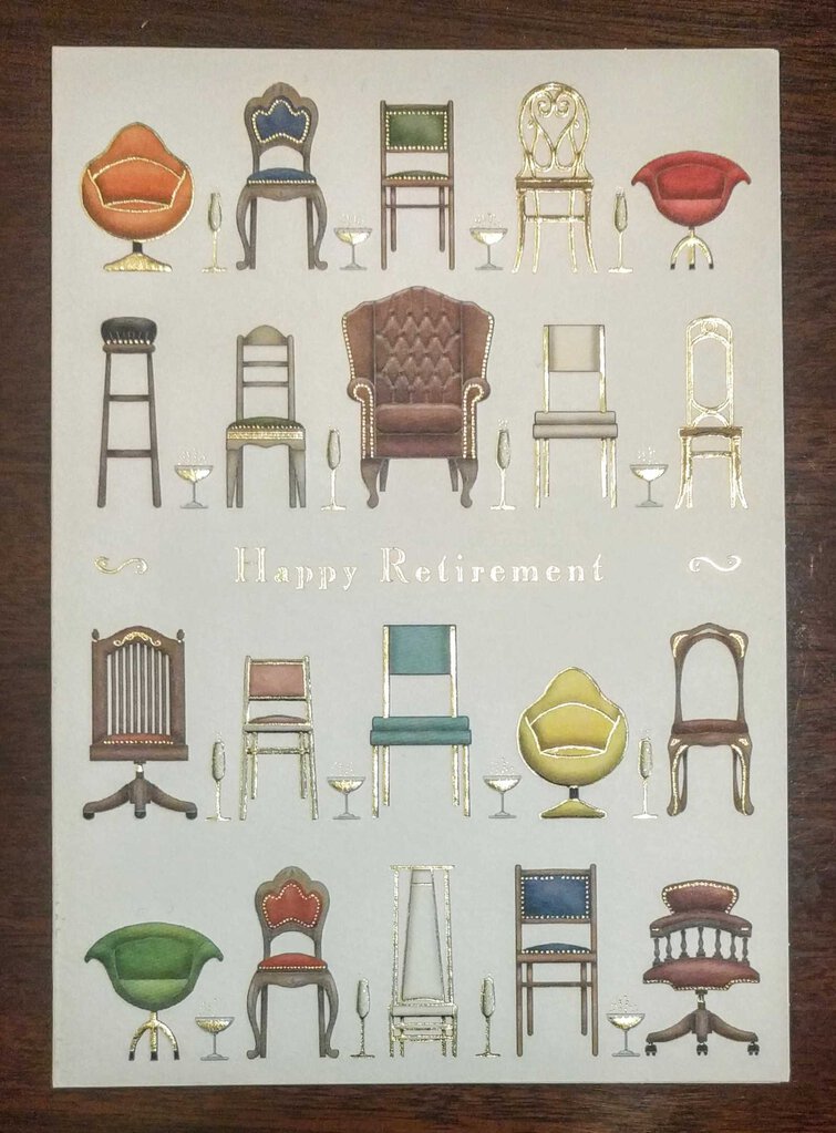 NEW Greeting Card - Champagne and Chairs - RTGEN 100-61678